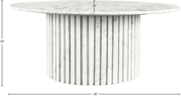 Genoa White Coffee Table 248White-CT Meridian Furniture