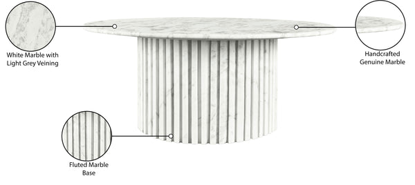 Genoa White Coffee Table 248White-CT Meridian Furniture