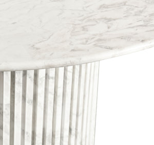 Genoa White Dining Table 248White-DT48 Meridian Furniture