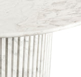 Genoa White Dining Table 248White-DT48 Meridian Furniture