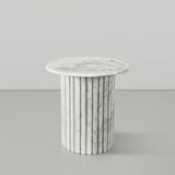 Genoa White End Table 248White-ET Meridian Furniture