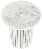 Genoa White End Table 248White-ET Meridian Furniture