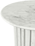 Genoa White End Table 248White-ET Meridian Furniture