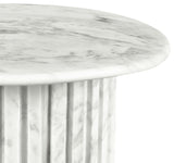 Genoa White End Table 248White-ET Meridian Furniture