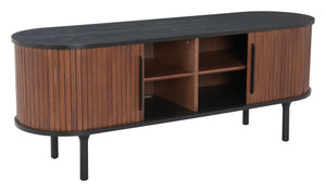 Koriana Entertainment Stand Black & Walnut 110297 Zuo Modern