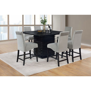 English Elm Giannis 7-Piece Counter-Height Dining Set With Cushioned Stools For Modern Home Comfort & Style B062S01044