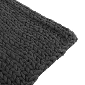 English Elm Christopher Knight Home® - THROW Chunky Knit Acrylic Throw Blanket 50x60 | Double-Sided Braided Pattern, Plush Cozy Texture DARK GREY 61664.00DGRY