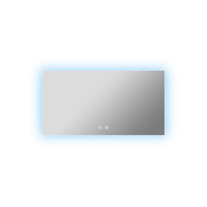 English Elm Vellum Wide Backlit Led Vanity Mirror with Defogger for Double Sink Bathrooms B2731P478342