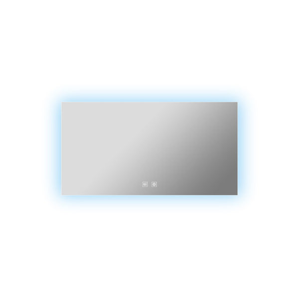 English Elm Vellum Wide Backlit Led Vanity Mirror with Defogger for Double Sink Bathrooms B2731P478342