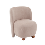 Christopher Knight Home® - Noble House - - Ultra-Soft Modern Low-Back Armless Accent Chair With Skin-Friendly Upholstery And Exquisite Round Pine Wood Feet, For Small Living Spaces, Living Room, Bedroom, Balcony, Office, Reading Nook, Khaki