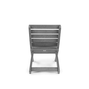 English Elm Grandcourt Recycled Hdpe Outdoor Folding Chair with Marine Grade Hardware for Patio Use Gray B2745P409670