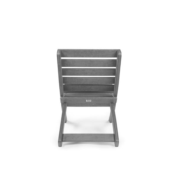 English Elm Grandcourt Recycled Hdpe Outdoor Folding Chair with Marine Grade Hardware for Patio Use Gray B2745P409670
