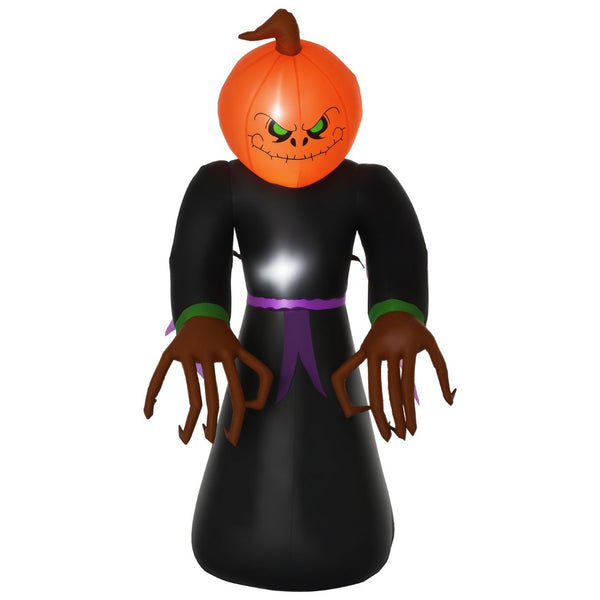 English Elm Halloween Inflatable Reaper Pumpkin Yard Display with Built-in Leds for Spooky Nights T3971P382735