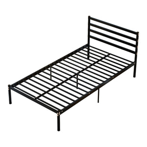 English Elm Bunk Bed Twin Over Heavy Duty Iron Frame with Guardrail for Teens and Adults W3752P464700