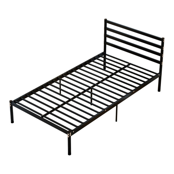 English Elm Bunk Bed Twin Over Heavy Duty Iron Frame with Guardrail for Teens and Adults W3752P464700
