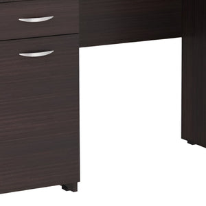 HomeRoots 43" Espresso Computer Desk – Stylish Compact Design with 4 Drawers for Home Office Organization 249794