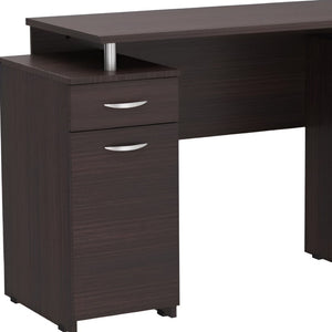 HomeRoots 43" Espresso Computer Desk – Stylish Compact Design with 4 Drawers for Home Office Organization 249794
