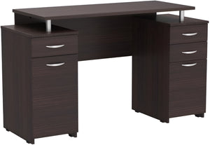 Homeroots 43" Espresso Computer Desk With Four Drawers   249794