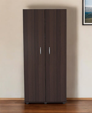 Homeroots Espresso Finish Wood Wardrobe With Two Doors  Solid And Manufacture Wood 249832