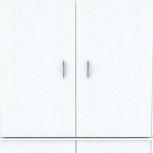 Homeroots 47" White Melamine Mirrored Four Drawer Combo Dresser  Melamine 249837