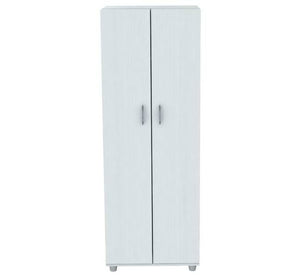 Homeroots 66" White Laminated Wood Pantry Or Storage Cabinet  Solid Manufactured Wood 249838