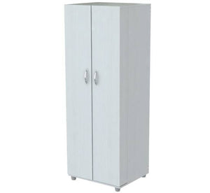 Homeroots 66" White Laminated Wood Pantry Or Storage Cabinet  Solid Manufactured Wood 249838