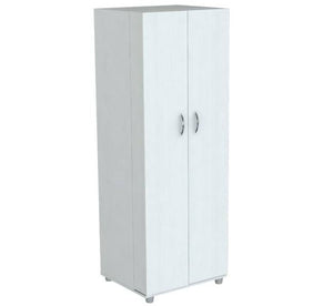 Homeroots 66" White Laminated Wood Pantry Or Storage Cabinet  Solid Manufactured Wood 249838