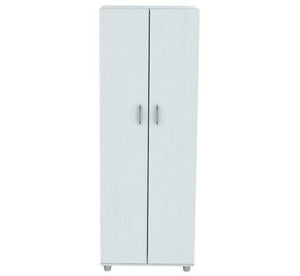 Homeroots 66" White Laminated Wood Pantry Or Storage Cabinet  Solid Manufactured Wood 249838