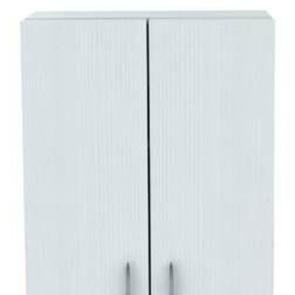 Homeroots 66" White Laminated Wood Pantry Or Storage Cabinet  Solid Manufactured Wood 249838
