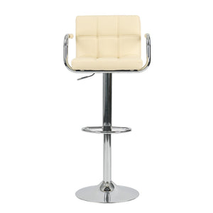 English Elm Hengming Adjustable Trumpet Base Bar Chairs Padded Ergonomic Seating Set of 2 W212P454062
