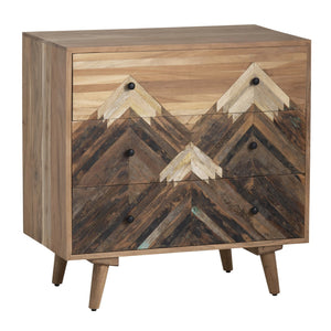 Crestview Collection Rustic Mountain-inspired Cabinet: Stylish Mango & Acacia Wood Furniture With Functional Drawers Brown Solid Wood Cvfnr4559