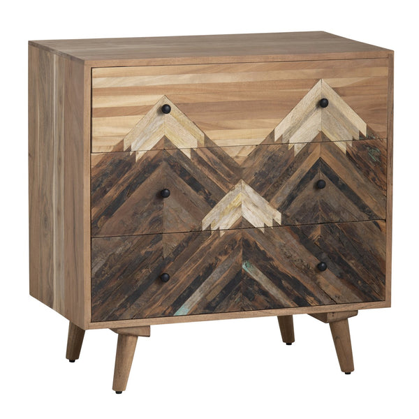Crestview Collection Rustic Mountain-inspired Cabinet: Stylish Mango & Acacia Wood Furniture With Functional Drawers Brown Solid Wood Cvfnr4559