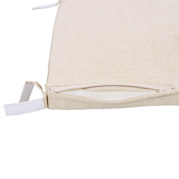 English Elm Christopher Knight Home® - Outdoor Acacia Wood Dining Chairs Set of 2 with Woven Rope Back, Waterproof Cushions, 400lb Capacity Beige+White N779P224995W