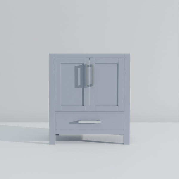 English Elm Dark Grey 30-in Bath Vanity Cabinet with Soft-Close Drawer, Solid Wood Frame, Spacious Storage, Fully Assembled B2731P258780