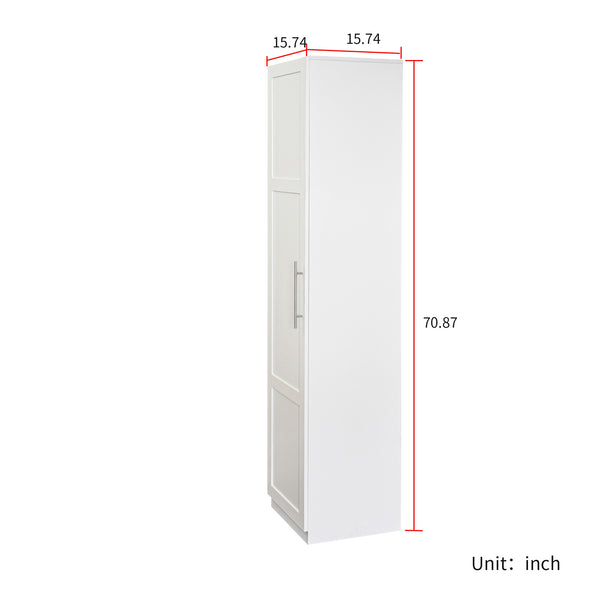 English Elm Kitchen Pantry Hutch Cabinet with Microwave Stand, Spacious Buffet Sideboard for Organized Kitchens White W331P309438