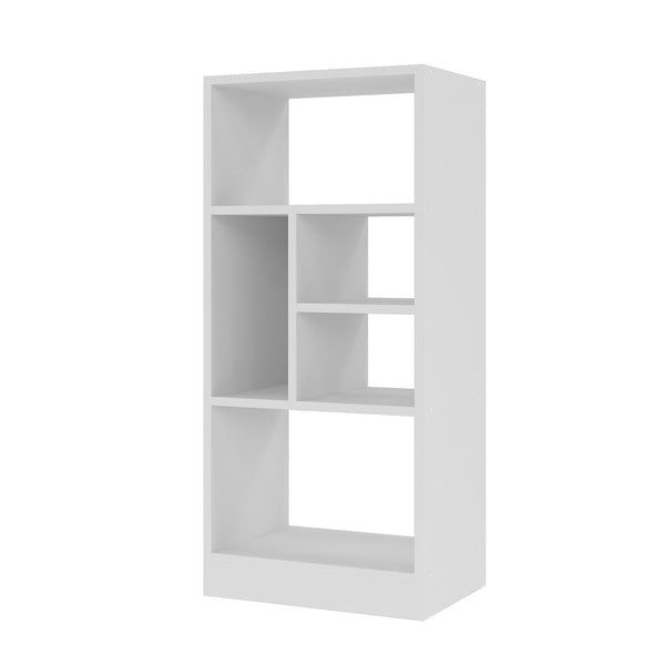 Manhattan Comfort Valenca Mid-Century Modern Bookcase White 24AMC6