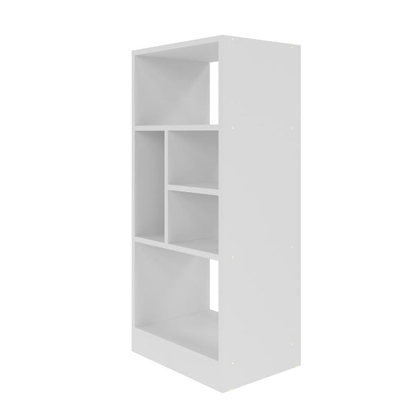 Manhattan Comfort Valenca Mid-Century Modern Bookcase White 24AMC6