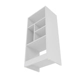Manhattan Comfort Valenca Mid-Century Modern Bookcase White 24AMC6