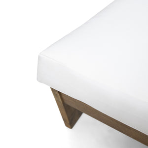 English Elm Christopher Knight Home® - SHERWOOD Loveseat with Acacia Wood Frame, Water-Resistant Cushions & Slatted Paneling for Patio Comfort and Durability Teak 64868.00WHI