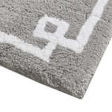 Madison Park Evan Transitional Cotton Tufted Bath Rug 20x30 MP72-3605 Grey