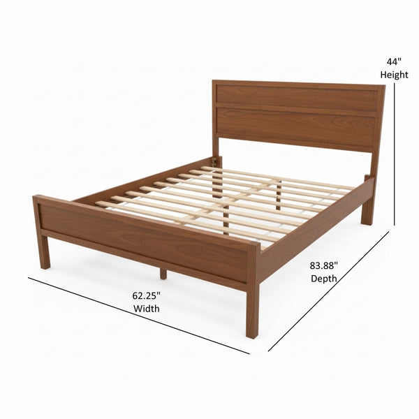 English Elm Maddox Modern Wood Queen Panel Bed With Underbed Storage, Durable Design & No-Box-Spring Support B050P396160