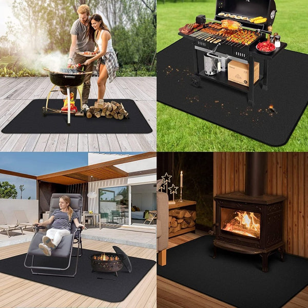 English Elm 65 X 48 Inch Silicone Fiberglass Grill Mat Outdoor Deck Patio Fire Pit Protector W2181P481267
