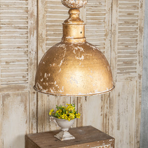 English Elm Antique Gold Metal Chandelier for Dining Rooms & Restaurants — Vintage Elegance, Cozy Warm Glow (98) W2946P243881