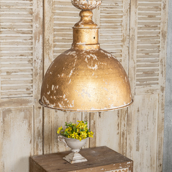 English Elm Antique Gold Metal Chandelier for Dining Rooms & Restaurants — Vintage Elegance, Cozy Warm Glow (98) W2946P243881