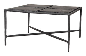 Zuo Modern Cloe Coffee Table Black - Modern Recycled Glass & Aluminum Design For Chic Home Aesthetics & Versatility Black Recycled Sand Cast Glass,Aluminum 110620-zuo-modern