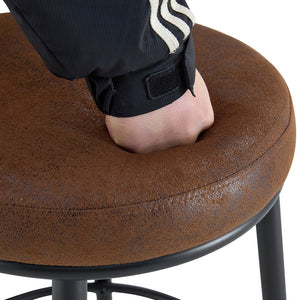 English Elm Fashionable Ergonomic Bar Chairs Set of Two with Breathable Fabric, Curved Back, Cushioned Comfort Brown+Black W1151P279691