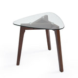 Christopher Knight Home® - Noble House - Wasco Mid-Century Modern End Table With Glass Top, Walnut