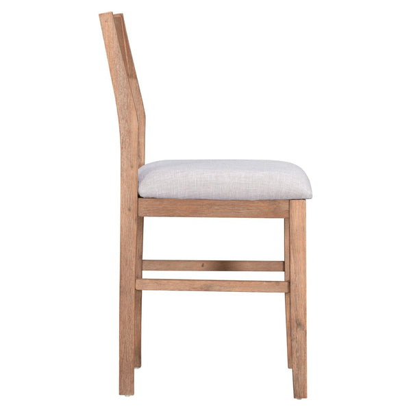 English Elm TOPMAX 82-inch Farmhouse Extendable Dining Set with Two 11" Removable Leaves, Upholstered Seats and Bench Brown N717S000230D