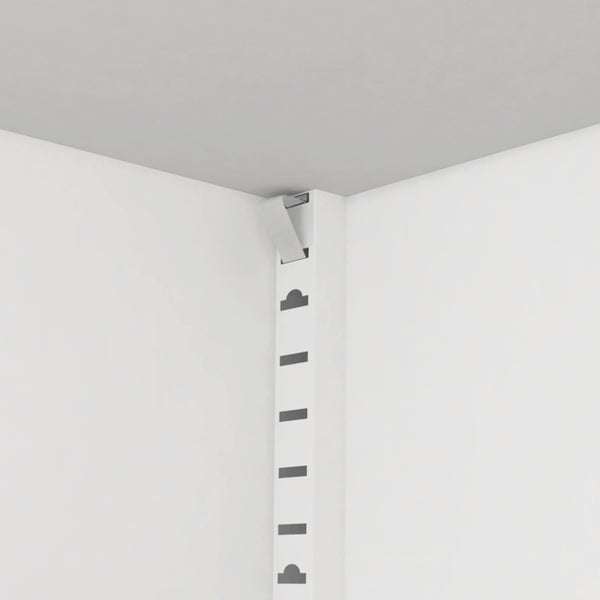 English Elm 73'' Tall 6-Tier Steel Pantry Cabinet with Flip Door & Pegboard, Adjustable Shelves, Anti-Tip Storage White W3387P306356