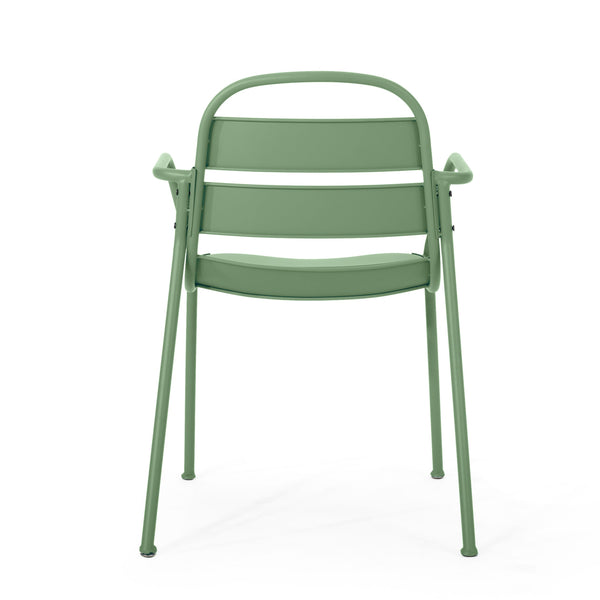 English Elm Christopher Knight Home® - TERRA Contemporary Bistro Set with Matte Powder-Coated Iron Frame, Curved Modern Design for Patio Dark Green N773P278393G